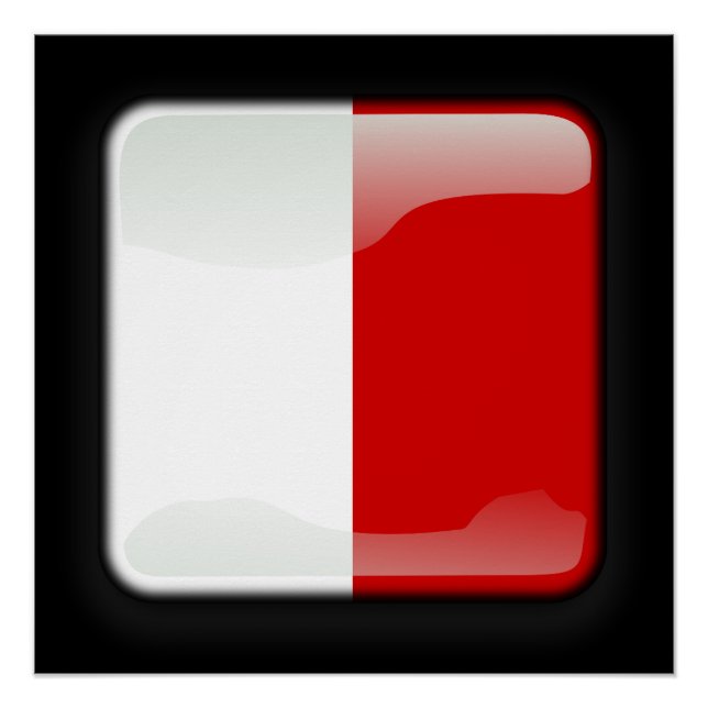 Poster Drapeau de Malte (Devant)