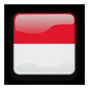 Poster Drapeau de Monaco