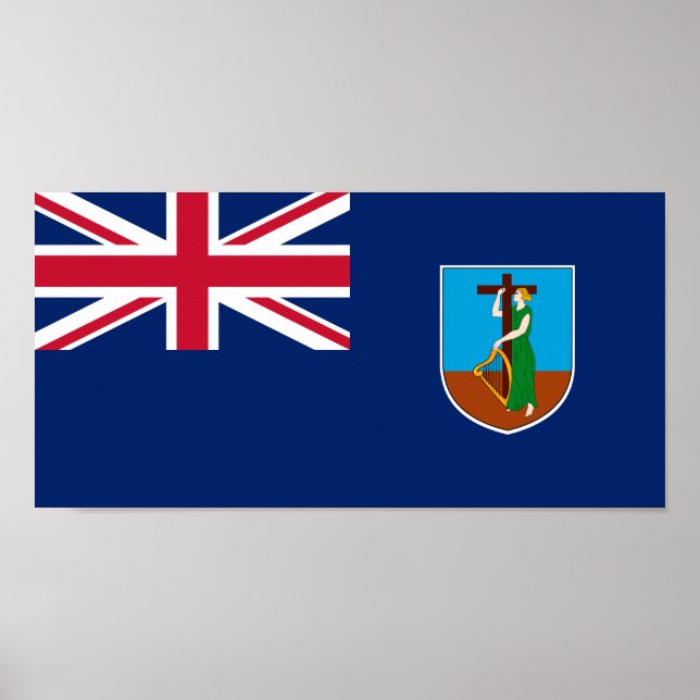Poster Drapeau de Montserrat (Devant)