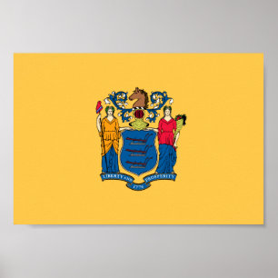 Poster Drapeau de New Jersey