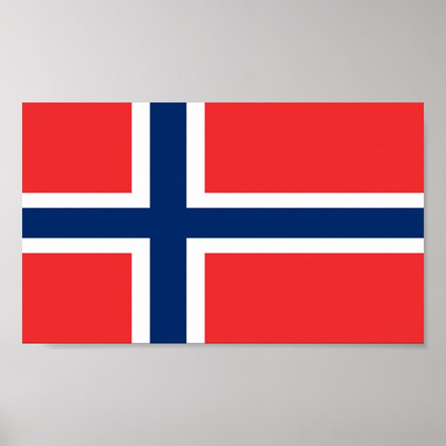Poster Drapeau de Norway (Devant)