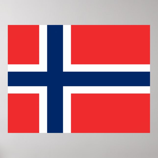 Poster Drapeau de Norway (Devant)