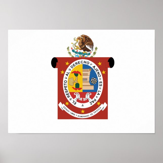 Poster Drapeau de Oaxaca (Devant)