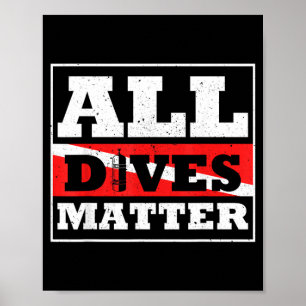 Poster Drapeau de plongée sous-marine pour toutes les plo