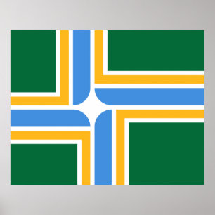Poster Drapeau de Portland (Oregon)