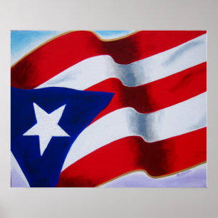 Poster Drapeau de Porto Rico
