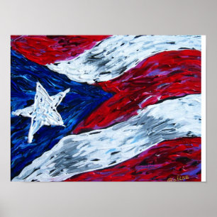 Poster Drapeau de Porto Rico