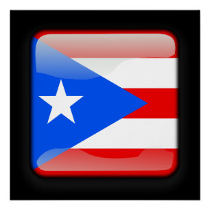 Poster Drapeau de Porto Rico
