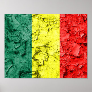 Poster Drapeau de reggae vintage