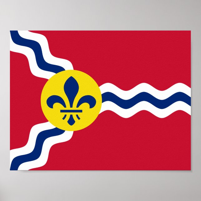 Poster Drapeau de Saint-Louis, Missouri (Devant)