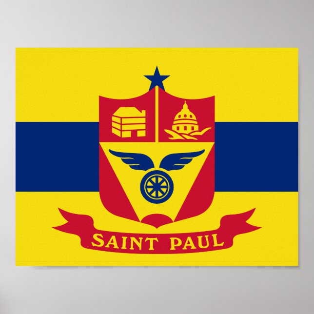 Poster Drapeau de Saint Paul, Minnesota (Devant)