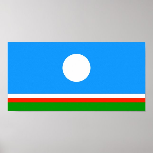 Poster Drapeau de Sakha (Devant)