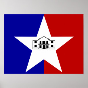 Poster Drapeau de San Antonio