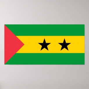 Poster Drapeau de Sao Tomé-et-Principe