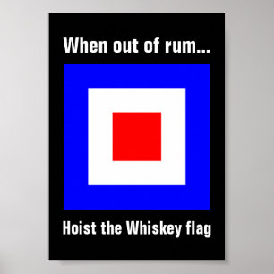 Poster Drapeau de signalisation maritime international Wh