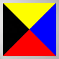 Drapeau de signalisation maritime Zulu ICS