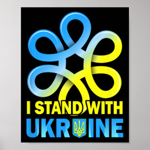 Poster Drapeau de soutien à l'Ukraine Anti-Poutine Dites