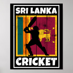 Poster Drapeau de supporter de cricket sri-lankais Drapea