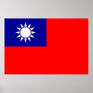 Poster Drapeau de Taïwan