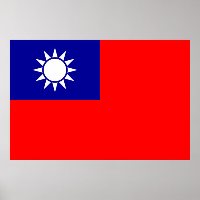 Poster Drapeau de Taïwan (Devant)
