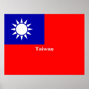 Poster Drapeau de Taïwan