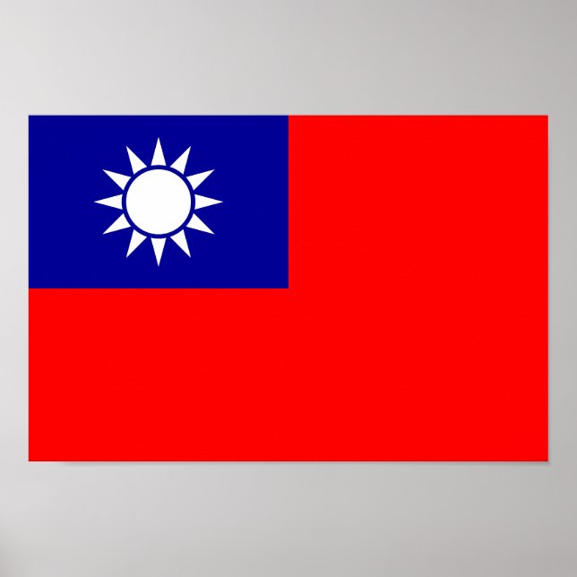 Poster Drapeau de Taïwan (Devant)
