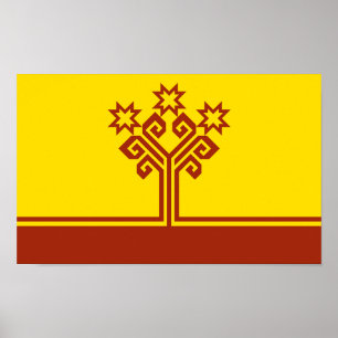 Poster Drapeau de Tchouvachie