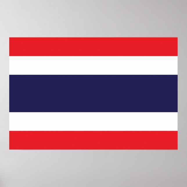 Poster Drapeau de Thaïlande (Devant)
