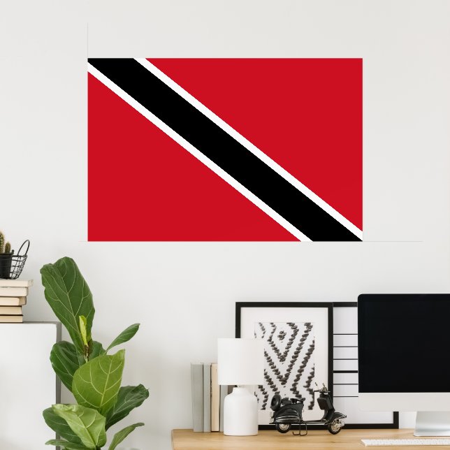 Poster Drapeau de Trinité-et-Tobago (Bureau à domicile)