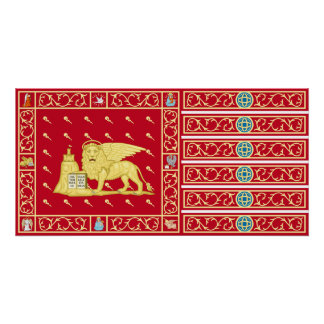 Poster Drapeau de Venise, Italie (Venezia, Vénétie, Itali