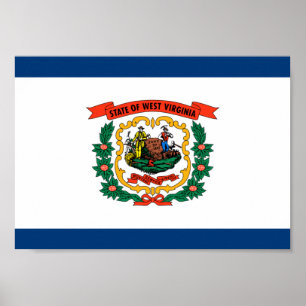 Poster Drapeau de Virginie occidentale