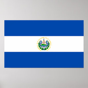 Poster Drapeau d'El Salvador