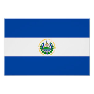 Poster Drapeau d'El Salvador