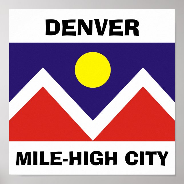 Poster Drapeau Denver, Colorado (Devant)