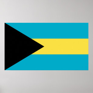 Poster Drapeau des Bahamas