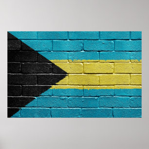 Poster Drapeau des Bahamas