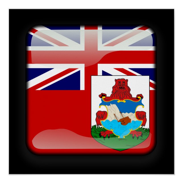 Poster Drapeau des Bermudes (Devant)