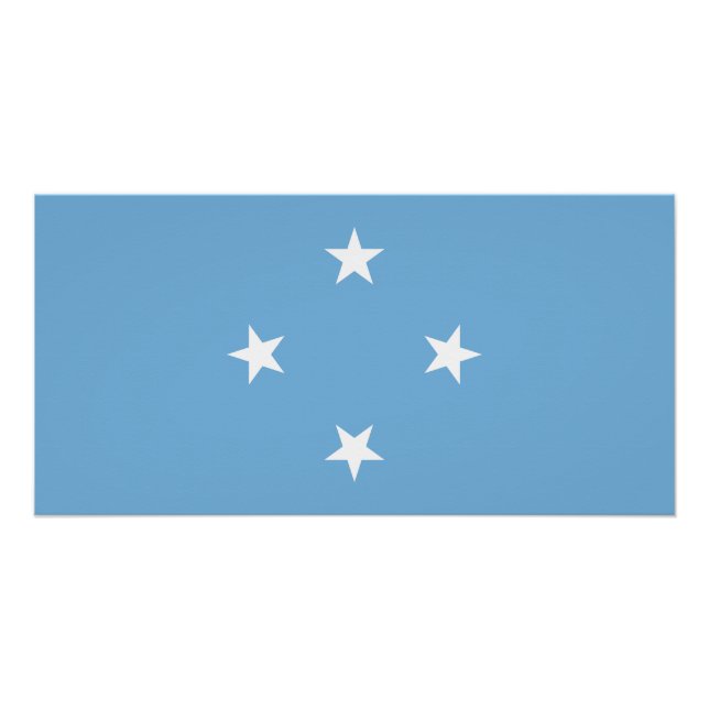 Poster Drapeau des États fédérés de Micronésie (Devant)