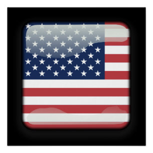 Poster Drapeau des États-Unis d'Amérique