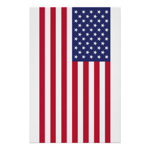 Poster Drapeau des États-Unis d'Amérique
