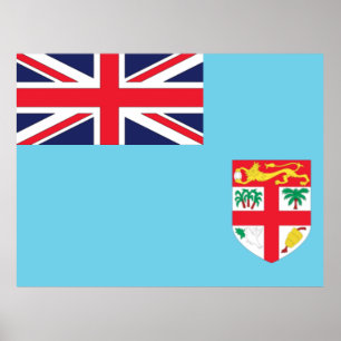 Poster Drapeau des Fidji