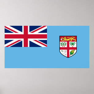 Poster Drapeau des Fidji