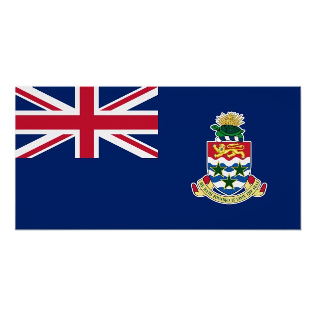 Poster Drapeau des îles Caïmans (Devant)