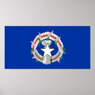 Poster Drapeau des Îles Mariannes du Nord