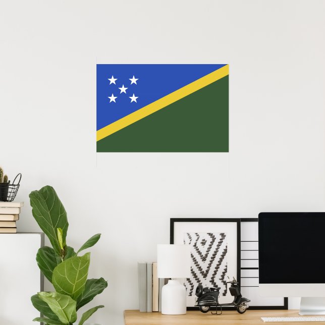 Poster Drapeau des Îles Salomon (Bureau à domicile)