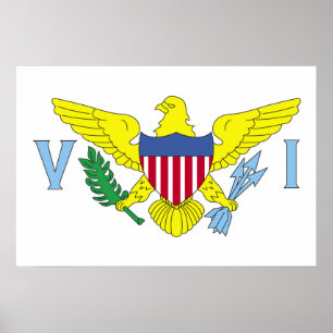 Poster Drapeau des îles Vierges américaines