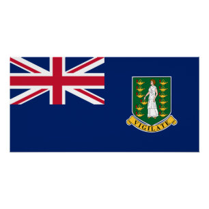 Poster Drapeau des îles Vierges britanniques