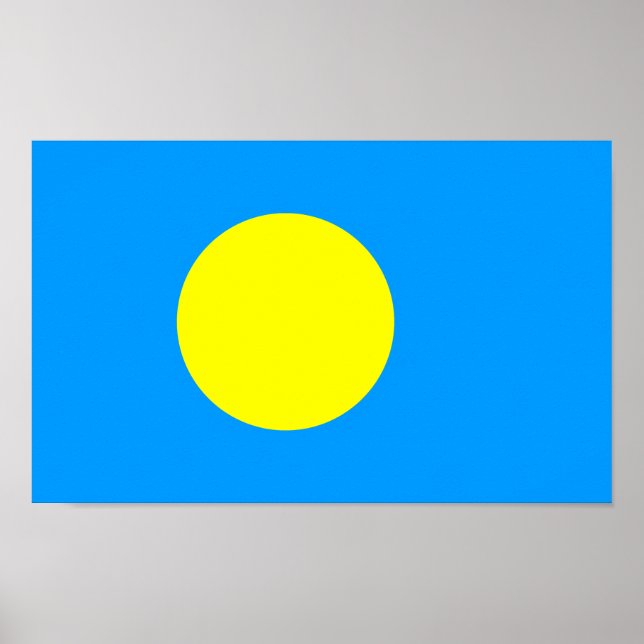 Poster Drapeau des Palaos (Devant)