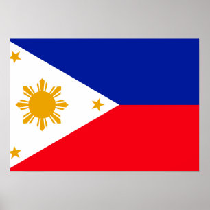 Poster Drapeau des Philippines