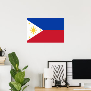 Poster drapeau des Philippines
